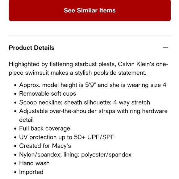 Calvin Klein Starburst One Piece Swim Suit - Picture 6 of 9